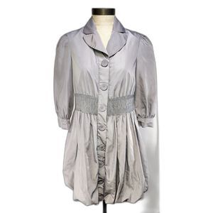 Twelve By Twelve Gray Dress Jacket Trench Coat Si… - image 1